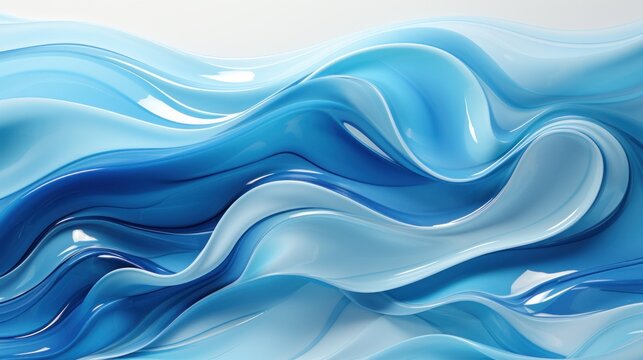 A blue background with blue and white waves