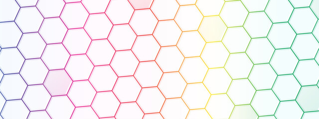 Fototapeta premium abstract white hexagon background design a white honeycomb grid pattern. . geometric background.