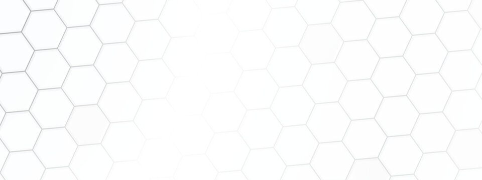 abstract white hexagon background design a white honeycomb grid pattern. . geometric background.