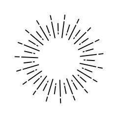 Obraz premium Vintage style sunburst simple lines of diffused light