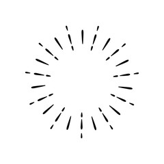 Fototapeta premium Vintage style sunburst simple lines of diffused light