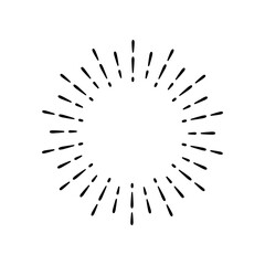 Obraz premium Vintage style sunburst simple lines of diffused light
