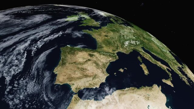 View of Spain and Portugal from space