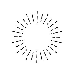 Obraz premium Vintage style sunburst simple lines of diffused light
