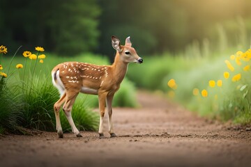 deer in the woods generated ai