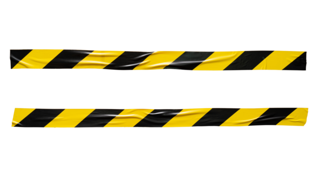 Yellow and black barricade tape