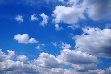 Naklejka na ściany i meble Blue sky with white clouds. Background sky gradient 