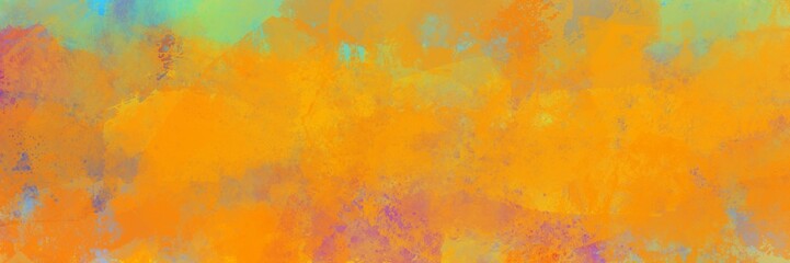 Bold bright colorful background, orange pink blue green and purple red warm colors in vibrant background design, abstract art background with textured blotchy brush strokes