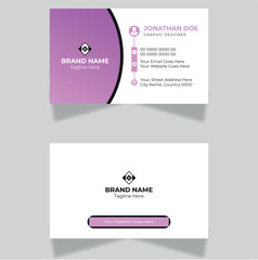Corporate business card template, modern business card design.