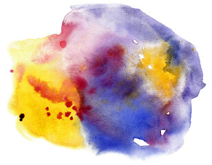 Watercolor splatter background. Multicolor pink smudges. Paint dripping effect, Ink texture. Handdrawn ink smudges and dots