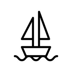 sailboat line icon