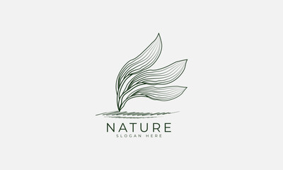 natural and organic logo modern design. Natural logo for branding, corporate identity and business card.