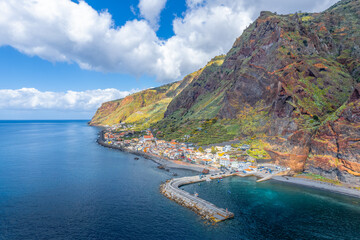 Landscape with Paul do Mar village, Madeira island, Portugal