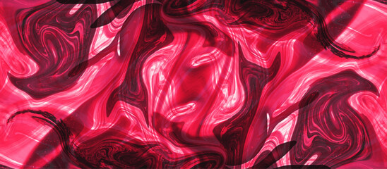 Obraz premium Abstract beautiful red swirl liquid background. acrylic liquid textures with spots and splashes of color paint. colorful marble pattern of the blend of curves .colorful marble surface.