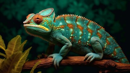 Fototapeta premium Chameleon Change: Adaptation in the Wild generated by AI
