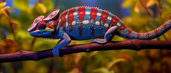 Chameleon Lizard Close-Up Portrait by AI