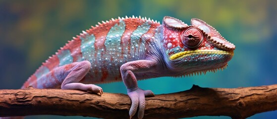 Chameleon Lizard's Intricate Skin Patterns created by AI