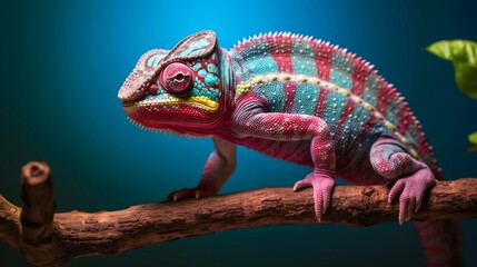 Chameleon Color Spectrum in Nature by AI