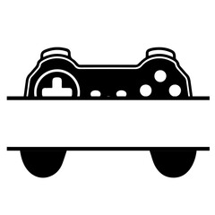 gamer controller split monogram name frame SVG PNG, gamer svg, video game svg, gamer controller svg, gamer shirt svg, Game Player svg, monogram