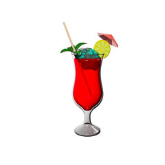 Summer Juice 3D Illustration