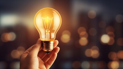 light bulb in hand