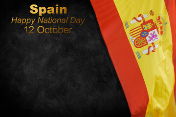 Spain national day modern design template. Design for web banner or print.