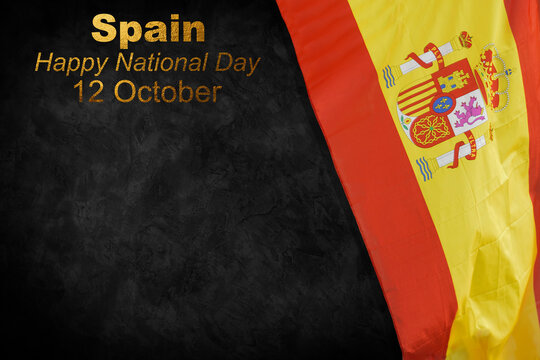 Spain national day modern design template. Design for web banner or print.