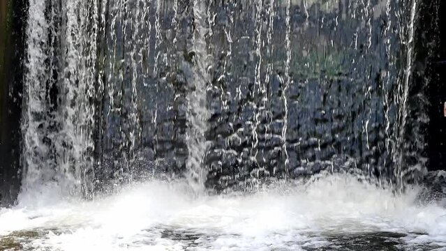 Water conservation and water resource concept, image of falling water can be used as background in projects