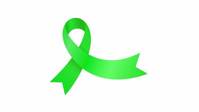 Mental Health Awareness Ribbon. Transparent background with alpha channel

