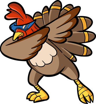 funny thanksgiving turkey dabbing dance  