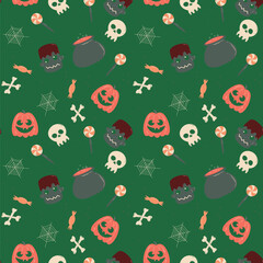 Halloween pattern in seamless style.