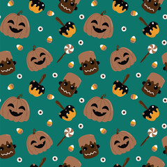 Halloween pattern in seamless style.