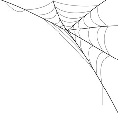spider web cobweb corner design illustration for element background asset
