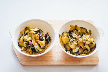 茄子のからし・わさび和え