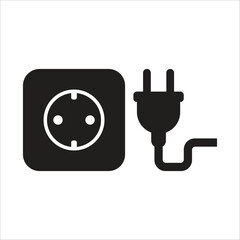 socket outlet plug in icon simple design art eps 10