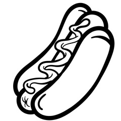 illustration of a hot dog