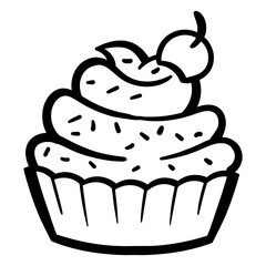 illustration of a cupcake