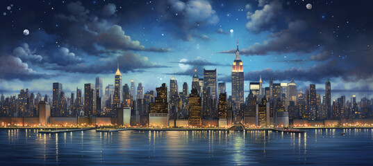 Fototapeta na wymiar New York City skyline 