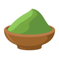 matcha tea in a bowl icon