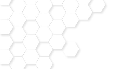 Seamless pattern with hexagons White Hexagonal Background. Luxury White Pattern. Vector Illustration. 3D Futuristic abstract honeycomb mosaic white background. geometric mesh cell texture.