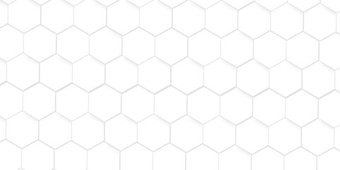 Seamless gromatric pattern of hexagons White Hexagonal Background. Luxury White Pattern. Vector Illustration. 3D Futuristic abstract honeycomb mosaic white background. geometric mesh cell texture.	
