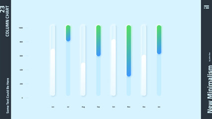 Neumorphic Vector Infographic Template