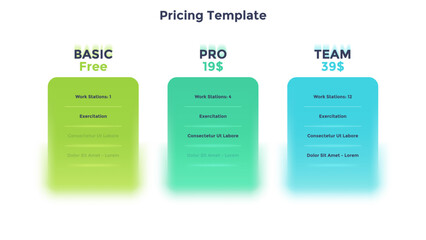 Blur Infographic Vector Template