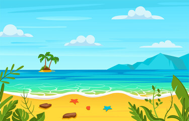 Beach Scenery Background