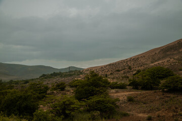 clouds in the mountains