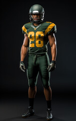 Naklejka premium American football player portrait