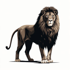 lion illustration isolated on white