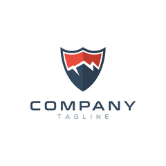 shield mountain logo design