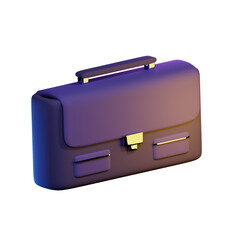 blue suitcase isolated on white