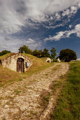 Fototapeta na wymiar Wine cellar (Tufove pivnice), Velka Trna, Kosice country, Zemplin region, Slovakia